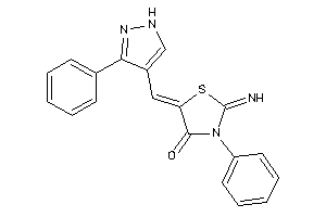 2-imino-3-phenyl-5-[(3-phenyl-1H-pyrazol-4-yl)methylene]thiazolidin-4-one