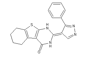 Image of 2-(3-phenylpyrazol-4-ylidene)-5,6,7,8-tetrahydro-1H-benzothiopheno[2,3-d]pyrimidin-4-one
