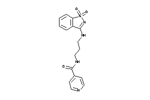 N-[3-[(1,1-diketo-1,2-benzothiazol-3-yl)amino]propyl]isonicotinamide