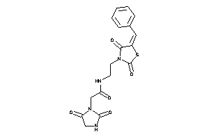 N-[2-(5-benzal-2,4-diketo-thiazolidin-3-yl)ethyl]-2-(2,5-diketoimidazolidin-1-yl)acetamide