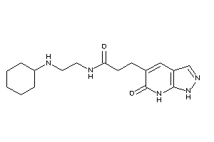 N-[2-(cyclohexylamino)ethyl]-3-(6-keto-1,7-dihydropyrazolo[3,4-b]pyridin-5-yl)propionamide