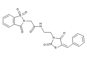 N-[2-(5-benzal-2,4-diketo-thiazolidin-3-yl)ethyl]-2-(1,1,3-triketo-1,2-benzothiazol-2-yl)acetamide