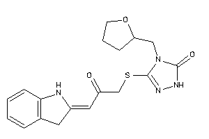 3-[(3-indolin-2-ylidene-2-keto-propyl)thio]-4-(tetrahydrofurfuryl)-1H-1,2,4-triazol-5-one