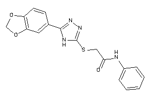 2-[[5-(1,3-benzodioxol-5-yl)-4H-1,2,4-triazol-3-yl]thio]-N-phenyl-acetamide
