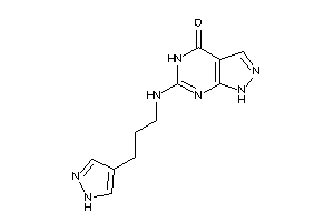 Image of 6-[3-(1H-pyrazol-4-yl)propylamino]-1,5-dihydropyrazolo[3,4-d]pyrimidin-4-one