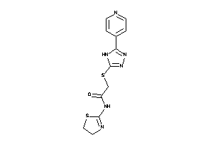 2-[[5-(4-pyridyl)-4H-1,2,4-triazol-3-yl]thio]-N-(2-thiazolin-2-yl)acetamide