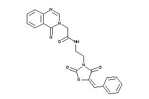 N-[2-(5-benzal-2,4-diketo-thiazolidin-3-yl)ethyl]-2-(4-ketoquinazolin-3-yl)acetamide