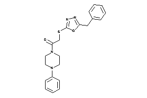 Image of 2-[(5-benzyl-1,3,4-oxadiazol-2-yl)thio]-1-(4-phenylpiperazino)ethanone