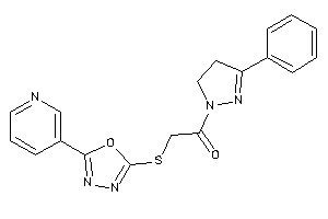 1-(3-phenyl-2-pyrazolin-1-yl)-2-[[5-(3-pyridyl)-1,3,4-oxadiazol-2-yl]thio]ethanone