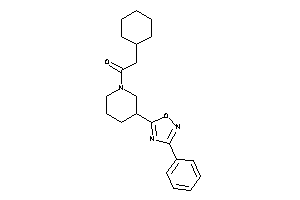 Image of 2-cyclohexyl-1-[3-(3-phenyl-1,2,4-oxadiazol-5-yl)piperidino]ethanone