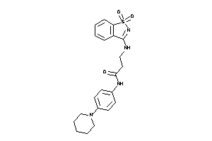 3-[(1,1-diketo-1,2-benzothiazol-3-yl)amino]-N-(4-piperidinophenyl)propionamide