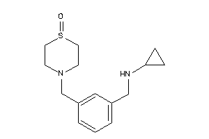 Image of Cyclopropyl-[3-[(1-keto-1,4-thiazinan-4-yl)methyl]benzyl]amine
