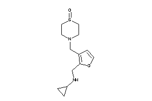 Image of Cyclopropyl-[[3-[(1-keto-1,4-thiazinan-4-yl)methyl]-2-furyl]methyl]amine