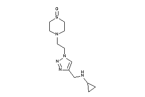 Image of Cyclopropyl-[[1-[2-(1-keto-1,4-thiazinan-4-yl)ethyl]triazol-4-yl]methyl]amine
