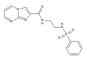 N-[2-(benzenesulfonamido)ethyl]imidazo[1,2-a]pyrimidine-2-carboxamide