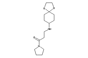 3-(1,4-dioxaspiro[4.5]decan-8-ylamino)-1-pyrrolidino-propan-1-one