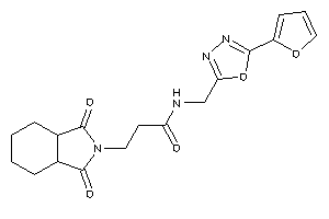 3-(1,3-diketo-3a,4,5,6,7,7a-hexahydroisoindol-2-yl)-N-[[5-(2-furyl)-1,3,4-oxadiazol-2-yl]methyl]propionamide