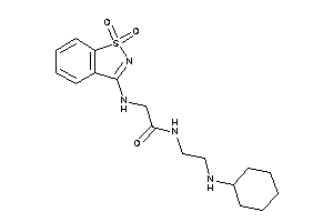 N-[2-(cyclohexylamino)ethyl]-2-[(1,1-diketo-1,2-benzothiazol-3-yl)amino]acetamide