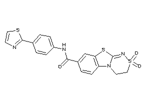 2,2-diketo-N-(4-thiazol-2-ylphenyl)-3,4-dihydro-[1,2,4]thiadiazino[3,4-b][1,3]benzothiazole-8-carboxamide