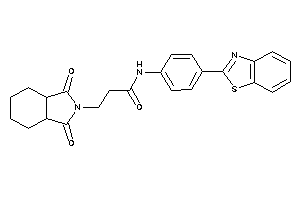 N-[4-(1,3-benzothiazol-2-yl)phenyl]-3-(1,3-diketo-3a,4,5,6,7,7a-hexahydroisoindol-2-yl)propionamide