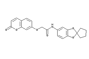 2-(2-ketochromen-7-yl)oxy-N-spiro[1,3-benzodioxole-2,1'-cyclopentane]-5-yl-acetamide