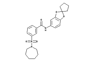 3-(azepan-1-ylsulfonyl)-N-spiro[1,3-benzodioxole-2,1'-cyclopentane]-5-yl-benzamide