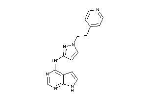 [1-[2-(4-pyridyl)ethyl]pyrazol-3-yl]-(7H-pyrrolo[2,3-d]pyrimidin-4-yl)amine