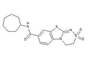 N-cycloheptyl-2,2-diketo-3,4-dihydro-[1,2,4]thiadiazino[3,4-b][1,3]benzothiazole-8-carboxamide