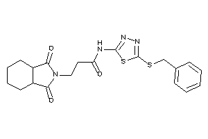 N-[5-(benzylthio)-1,3,4-thiadiazol-2-yl]-3-(1,3-diketo-3a,4,5,6,7,7a-hexahydroisoindol-2-yl)propionamide