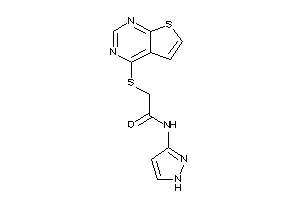 N-(1H-pyrazol-3-yl)-2-(thieno[2,3-d]pyrimidin-4-ylthio)acetamide