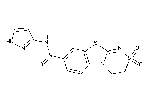 2,2-diketo-N-(1H-pyrazol-3-yl)-3,4-dihydro-[1,2,4]thiadiazino[3,4-b][1,3]benzothiazole-8-carboxamide