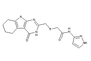 2-[(4-keto-5,6,7,8-tetrahydro-3H-benzothiopheno[2,3-d]pyrimidin-2-yl)methylthio]-N-(1H-pyrazol-3-yl)acetamide