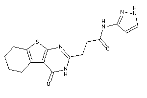 3-(4-keto-5,6,7,8-tetrahydro-3H-benzothiopheno[2,3-d]pyrimidin-2-yl)-N-(1H-pyrazol-3-yl)propionamide