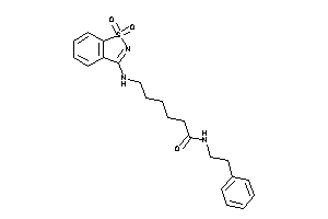 6-[(1,1-diketo-1,2-benzothiazol-3-yl)amino]-N-phenethyl-hexanamide