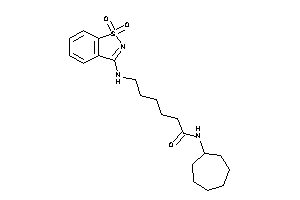 N-cycloheptyl-6-[(1,1-diketo-1,2-benzothiazol-3-yl)amino]hexanamide