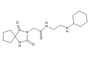 N-[2-(cyclohexylamino)ethyl]-2-(2,4-diketo-1,3-diazaspiro[4.4]nonan-3-yl)acetamide