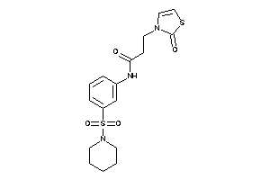 3-(2-keto-4-thiazolin-3-yl)-N-(3-piperidinosulfonylphenyl)propionamide