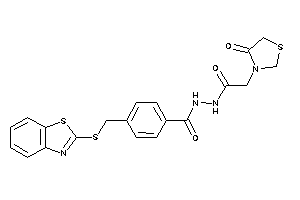 4-[(1,3-benzothiazol-2-ylthio)methyl]-N'-[2-(4-ketothiazolidin-3-yl)acetyl]benzohydrazide