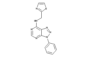Image of (3-phenyltriazolo[4,5-d]pyrimidin-7-yl)-(thiazol-2-ylmethyl)amine