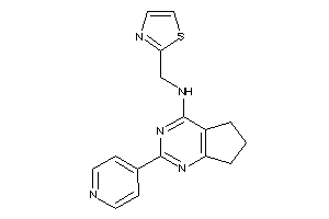 Image of [2-(4-pyridyl)-6,7-dihydro-5H-cyclopenta[d]pyrimidin-4-yl]-(thiazol-2-ylmethyl)amine