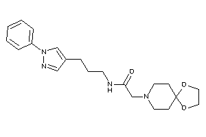 2-(1,4-dioxa-8-azaspiro[4.5]decan-8-yl)-N-[3-(1-phenylpyrazol-4-yl)propyl]acetamide