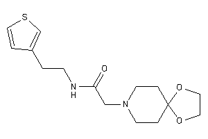 2-(1,4-dioxa-8-azaspiro[4.5]decan-8-yl)-N-[2-(3-thienyl)ethyl]acetamide