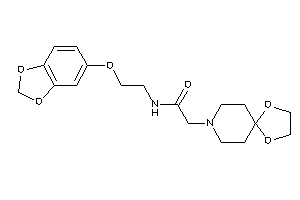 N-[2-(1,3-benzodioxol-5-yloxy)ethyl]-2-(1,4-dioxa-8-azaspiro[4.5]decan-8-yl)acetamide