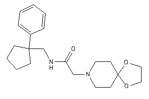 2-(1,4-dioxa-8-azaspiro[4.5]decan-8-yl)-N-[(1-phenylcyclopentyl)methyl]acetamide