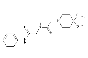 2-[[2-(1,4-dioxa-8-azaspiro[4.5]decan-8-yl)acetyl]amino]-N-phenyl-acetamide