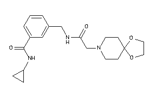 N-cyclopropyl-3-[[[2-(1,4-dioxa-8-azaspiro[4.5]decan-8-yl)acetyl]amino]methyl]benzamide