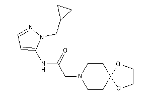 N-[2-(cyclopropylmethyl)pyrazol-3-yl]-2-(1,4-dioxa-8-azaspiro[4.5]decan-8-yl)acetamide