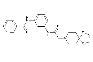 N-[3-[[2-(1,4-dioxa-8-azaspiro[4.5]decan-8-yl)acetyl]amino]phenyl]benzamide