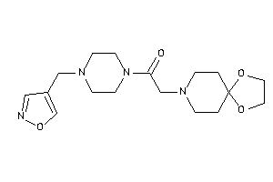 2-(1,4-dioxa-8-azaspiro[4.5]decan-8-yl)-1-[4-(isoxazol-4-ylmethyl)piperazino]ethanone