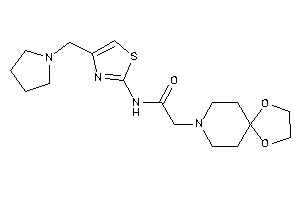 2-(1,4-dioxa-8-azaspiro[4.5]decan-8-yl)-N-[4-(pyrrolidinomethyl)thiazol-2-yl]acetamide